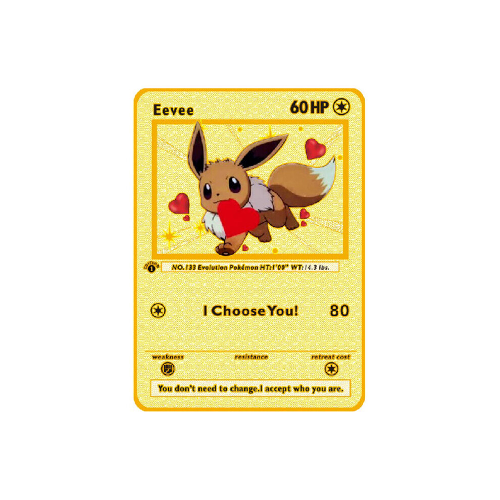 (J8) 27 Pokemon Metal English Kapikachu I Choose You GX EX Vmax Birthday Gift