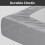(Grey) Fitted Bed Sheets 25CM Deep Double Size Bed Sheets 3