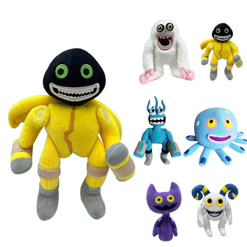 Cute Plush Toy Monster Stuffed Soft Monster Yellow Baby Toy Baby