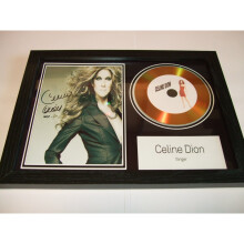 celine dion signed disc display