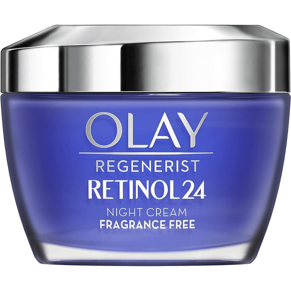 Olay Regenerist Retinol24 Night Face Cream Moisturiser With Retinol and Vitamin B3 50 ml, Fragrance Free