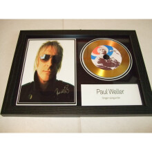 paul weller signed disc display