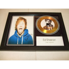 ed sheeran signed disc display