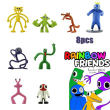 8Pcs Rainbow Friends Anime Action Mini Figures Toys Set Collectible Model Dolls Toy Gift Table Decor