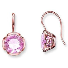 Thomas Sabo Rose Gold Pink Stone Earring Hooks H1837-540-9