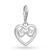 Thomas Sabo Silver Heart With Doves Charm 1383-051-14
