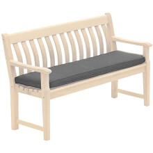 (Grey , 2 Seater Cushion Pads ) OUTDOOR SEATER BENCH PAD WATERPROOF FABRIC GARDEN