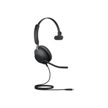 Jabra Evolve2 40 SE MS Mono - Headset - on-ear - wired - USB-C - noise isolating - Certified for Microsoft Teams