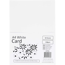 House of Card & Paper A4 160 gsm Card - White (Pack of 50 Sheets)