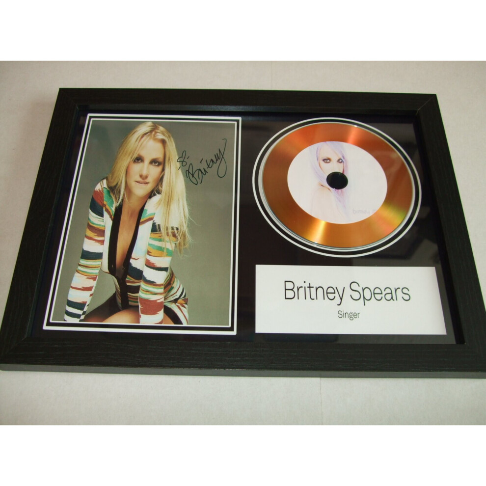 britney spears signed disc display