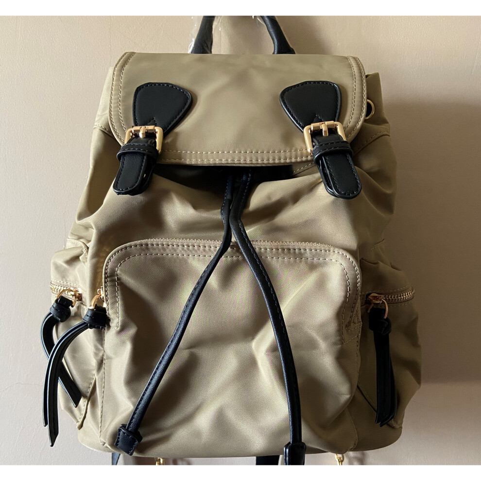 (Khaki) Fashion Rucksack Waterproof Backpack