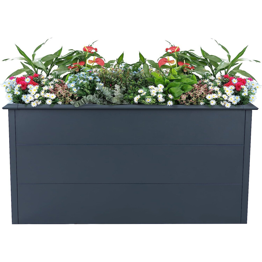 Metal Raised Garden Bed Planter With Snail Protection 150cm W x 77cm H