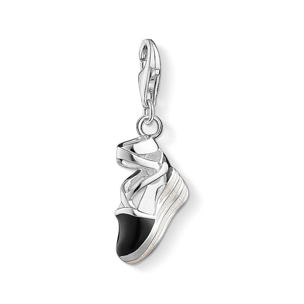 Thomas Sabo Sterling Silver Black Wedge Shoe Charm 1352-007-11