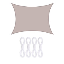 (3 x 5 m) Youngshion Rectangle Sun Shade Sail Canopy khaki