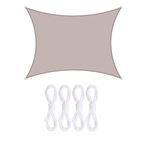 (3 x 5 m) Youngshion Rectangle Sun Shade Sail Canopy khaki