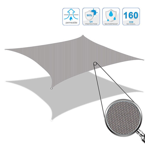 (3 x 5 m) Youngshion Rectangle Sun Shade Sail Canopy khaki 2