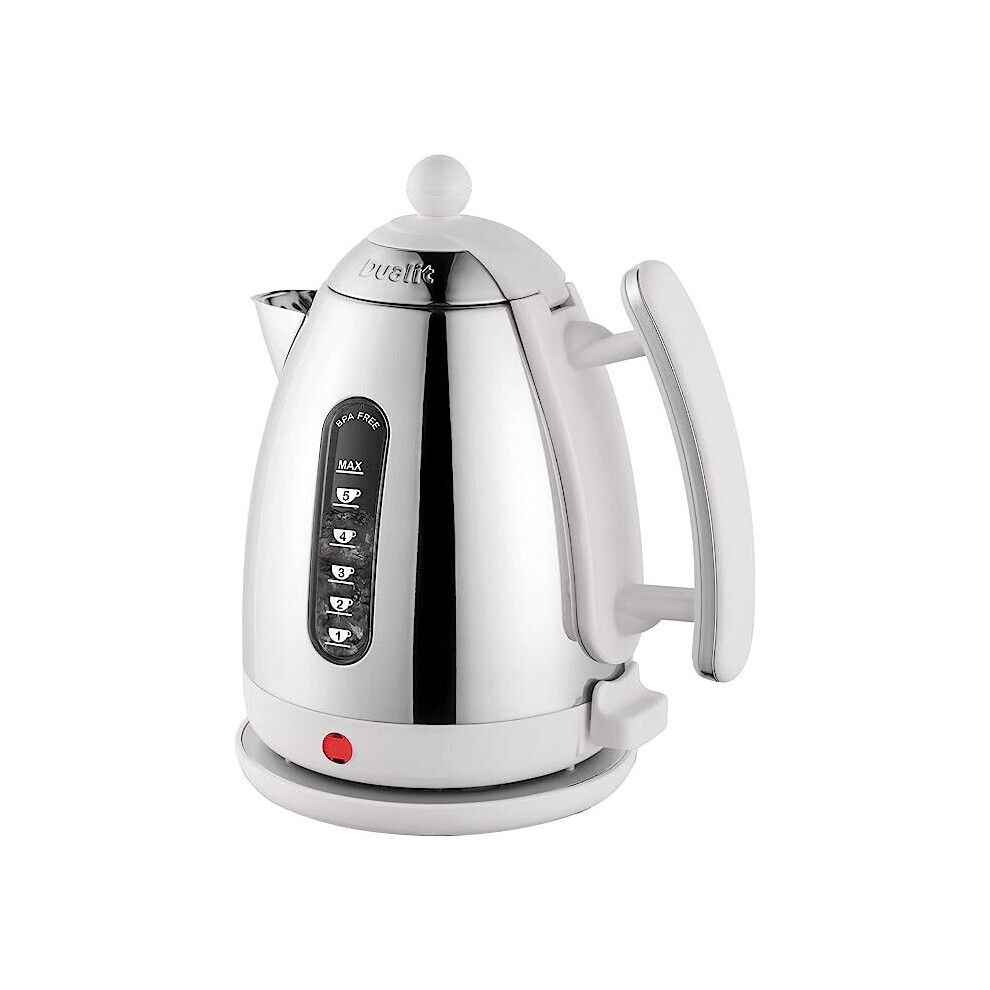 Dualit Lite Kettle - 1.5L Jug Kettle - Polished with Gloss White, High Gloss Finish - Fast Boiling Kettle by Dualit - 72015