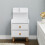 Living And Home (2 Drawer) Bedside Table Nightstand Cabinet Storage Unit with Drawer 2