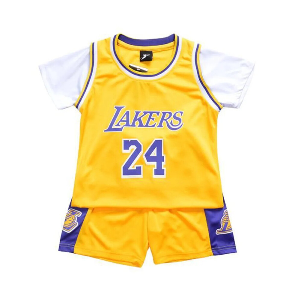 (yellow 120cm) Kobe Bryant children's jersey set