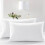 (White Pillowcase Only) Flat Sheet Egyptian Cotton Bedsheet White 2