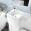 NES Home 900mm White Modern L Shape Left Hand Bathroom Basin Vanity Unit FP | Relovane 3