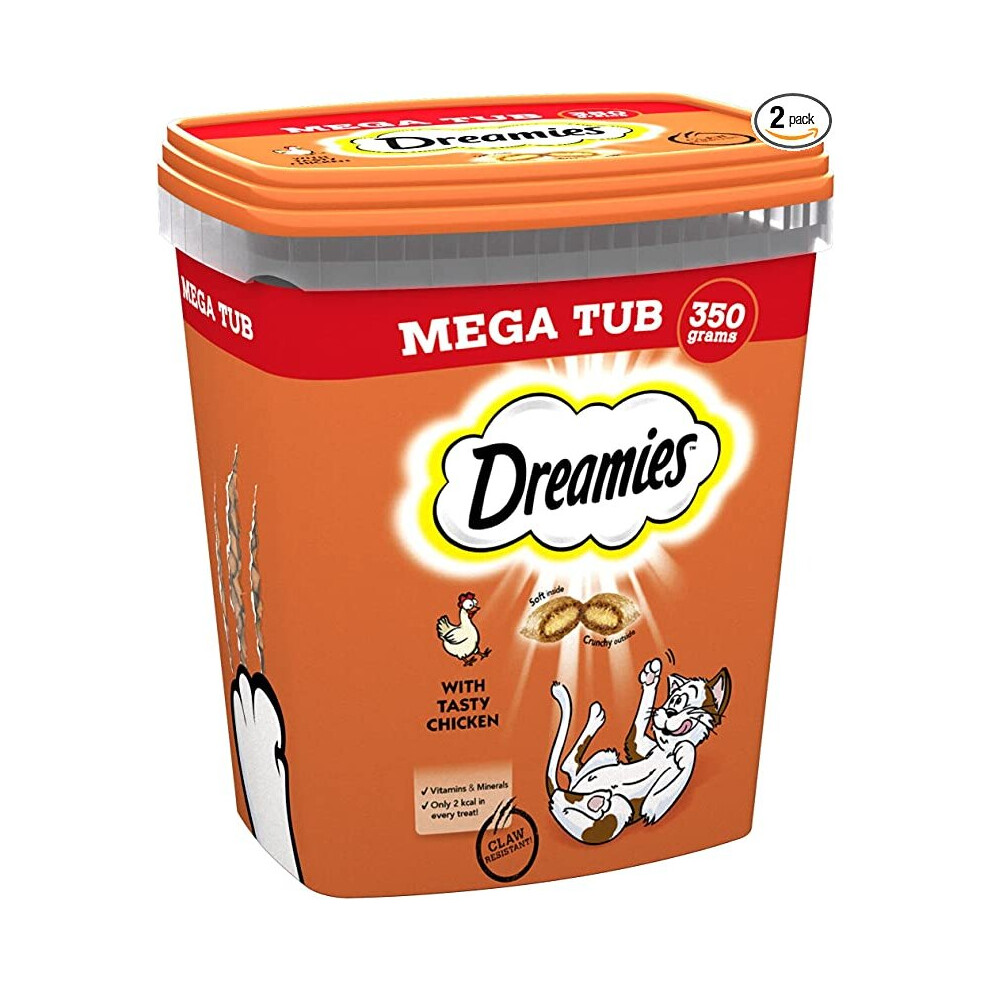 Dreamies Cat Treats Chicken 350g (pack of 2)