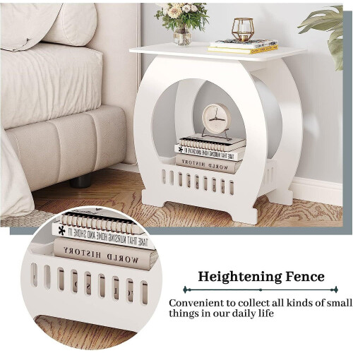 Bedside Table Cabinet Side End Table Nightstand Storage Organizer Arch 46cm 1