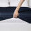 (Super King) Extra Deep Blue Fitted Sheets 40cm Stripe Bed Sheet. 10
