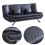 Living And Home Black Shell 3 Seater Recliner Sofa Bed with 2 Pillows 7