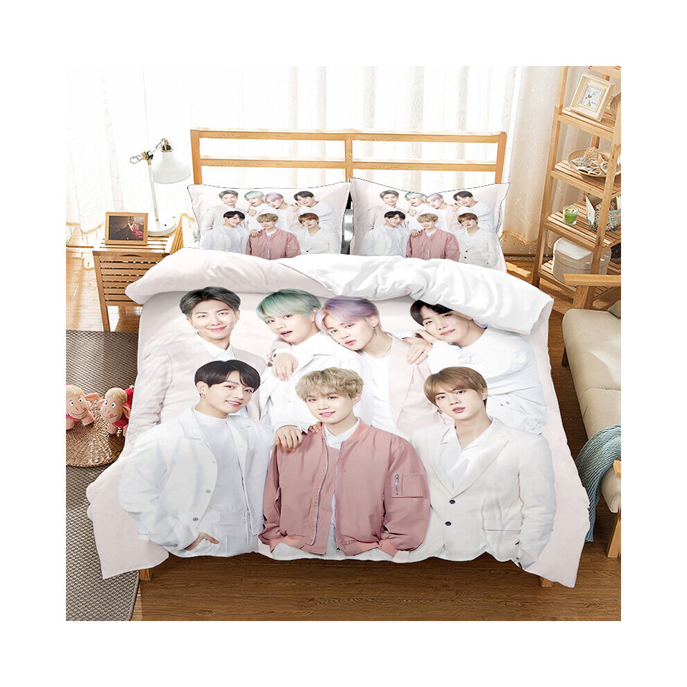 Xcsgsra (Style 07, Double (200X200cm)/3Pcs) Bts Series Bedding Single Double King Duvet Cover