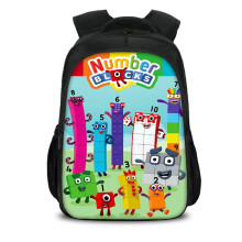 (StyleI) Numberblocks Backpack Kids School Bag Travel Rucksack Large Capacity Girls Boys