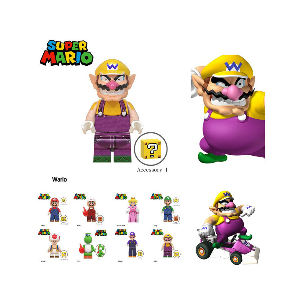 Super Bros Mario Assembled Building Blocks Luigi Wario Waluigi