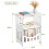 (36*24*40cm) Bedside Table Cabinet Side End Table Nightstand Storage Organizer Home Square 1