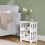 (46*30*50cm) Bedside Table Cabinet Side End Table Nightstand Storage Organizer Home Square 4