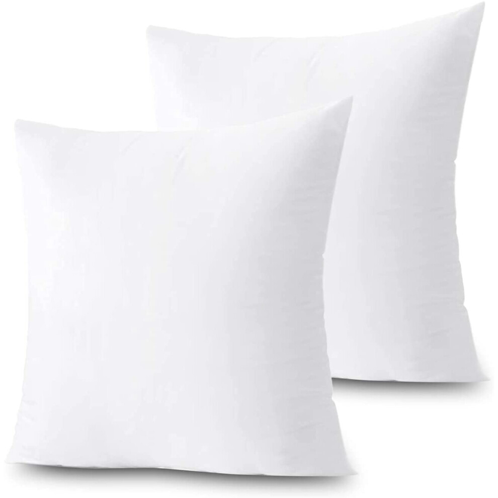 (Cushion Pad (50x50 cm)) Luxury Filled Pillow Pack of 2 Bounce Back Pillow