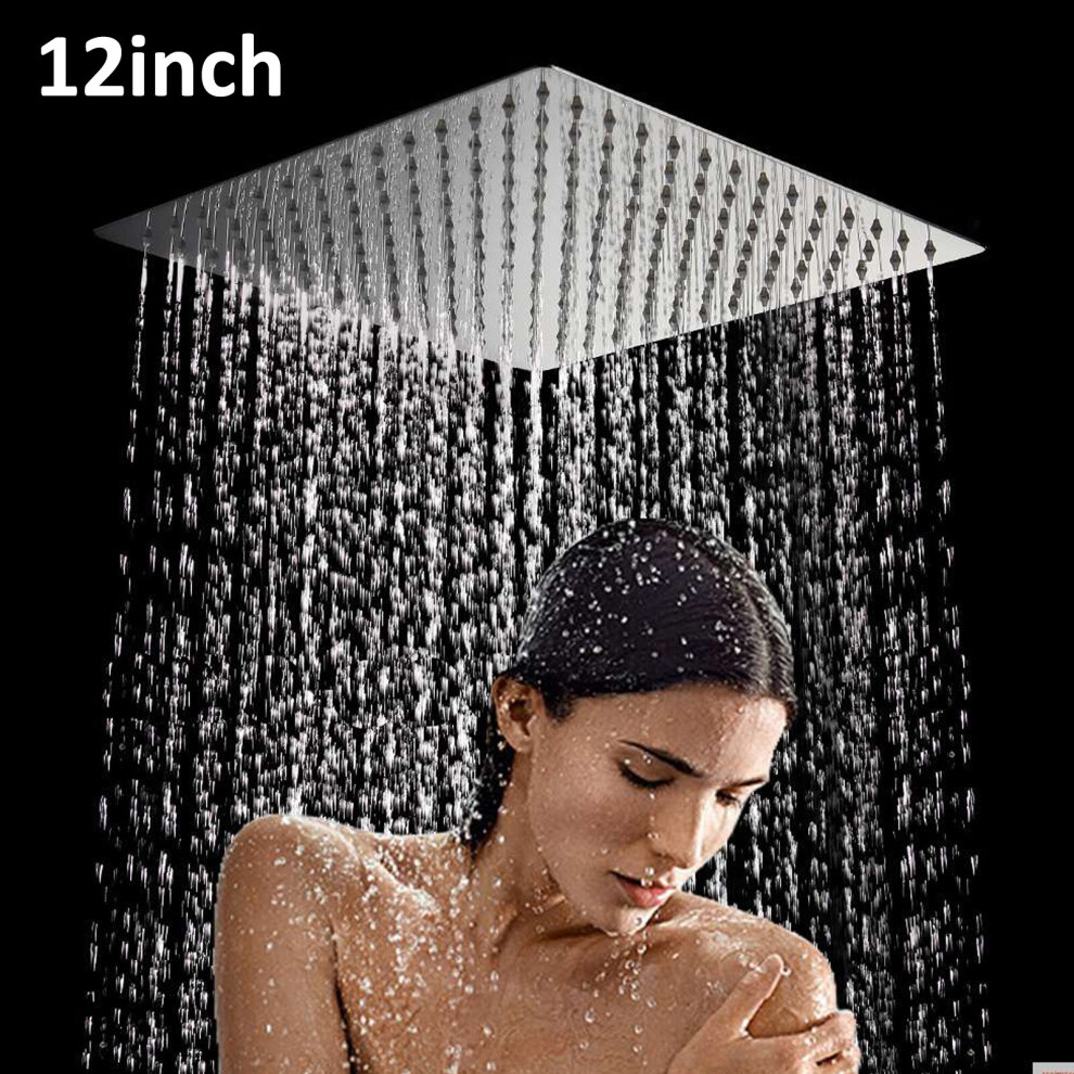 Large Square Shower Head Bath Shower Head Waterfall Chrome Rainfall
