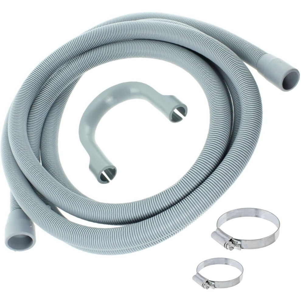Spares2go Universal Drain Outlet Hose For Washing Machine Dishwasher 2.5M 30Mm 22Mm + Clip
