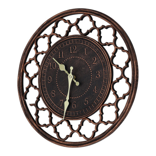Living And Home 15 Inch Round Retro Wall Clock 2