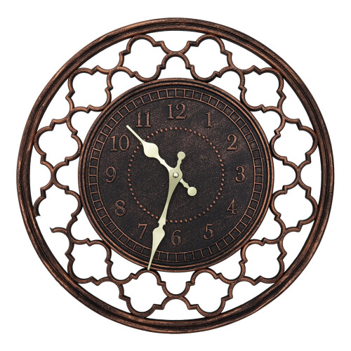 Living And Home 15 Inch Round Retro Wall Clock