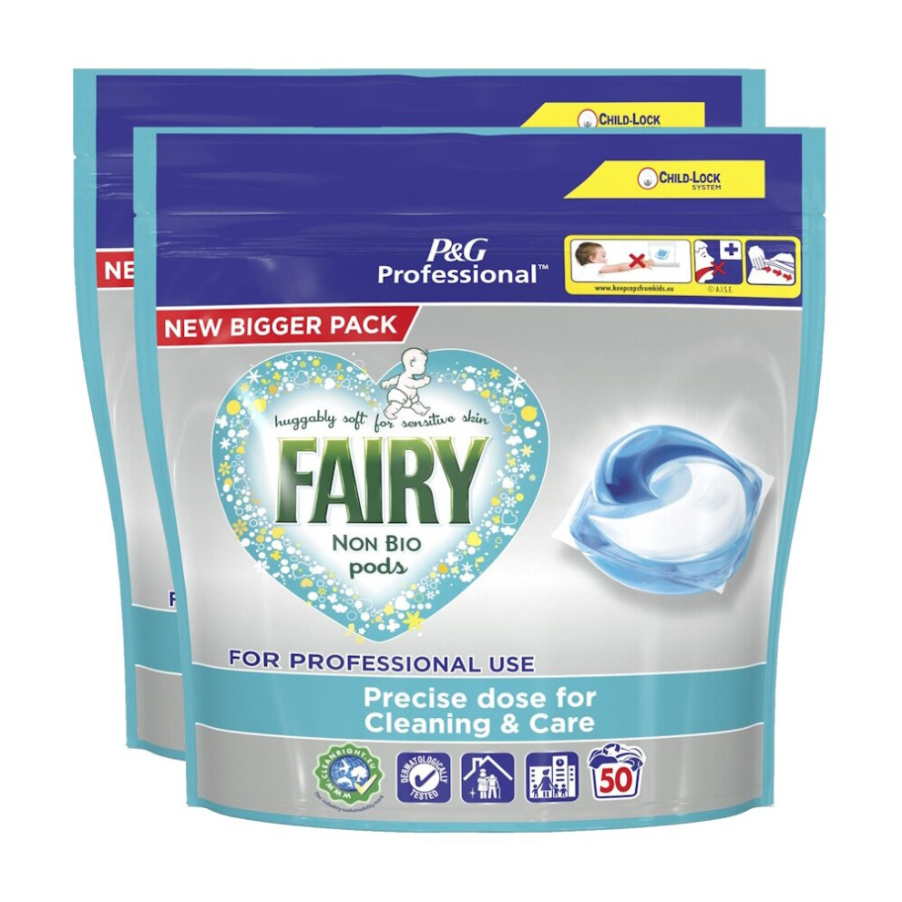 Fairy Non Bio Pods Sensitive Skin - (100 Washes, 2  x 50)
