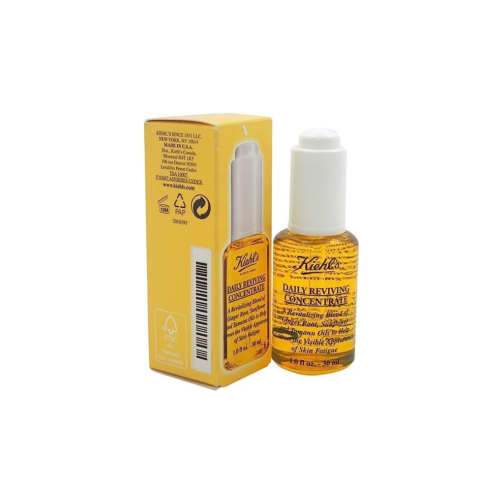 Kiehl's Daily Reviving Concentrate Powerful Blend Of naturally-derived oils, Including Ginger Root, Sunflower And Tamanu,30ml