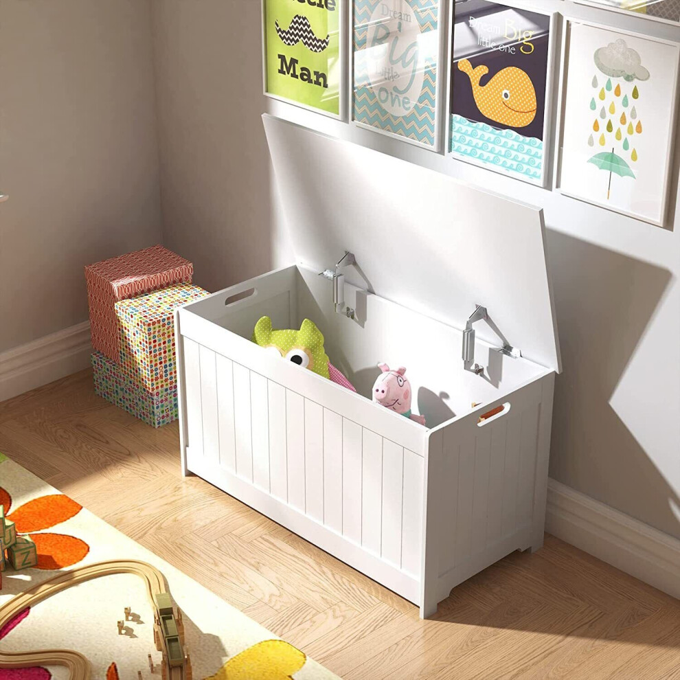 Wooden Toy Box Storage Unit Chest Children Kids Baby Nusery Bedroom