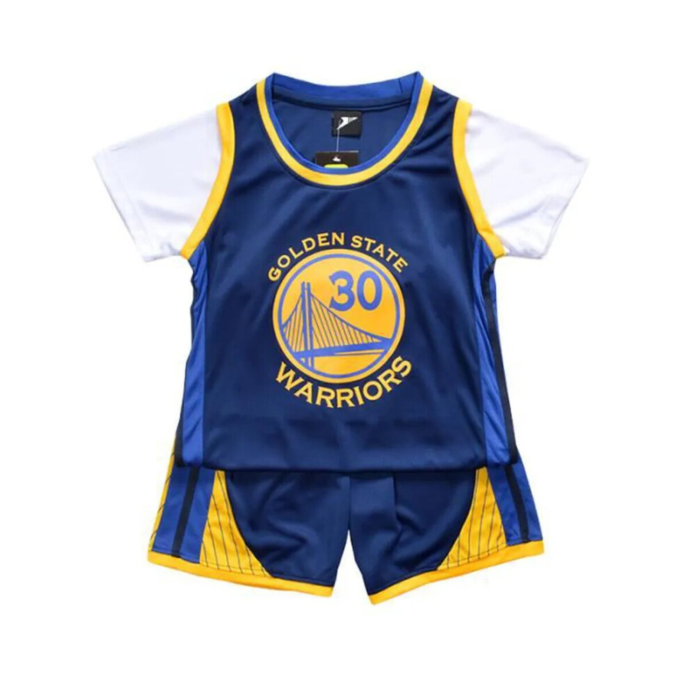 (Royal Blue 160cm) Stephen Curry children's Jersey Set