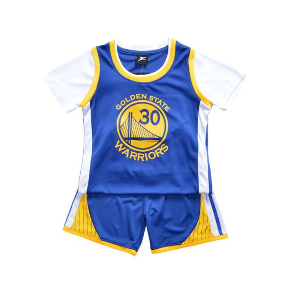 (blue 150cm) Stephen Curry children's jersey set