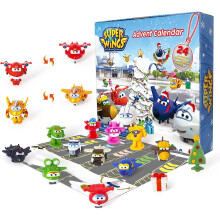 Super Wings Advent Calendar 2022 Christmas Toys for 3 4 5 6 7 Years Old Boys Girls, 24 Pcs Collectable Figures Christmas Gifts for Boys Girls Kids