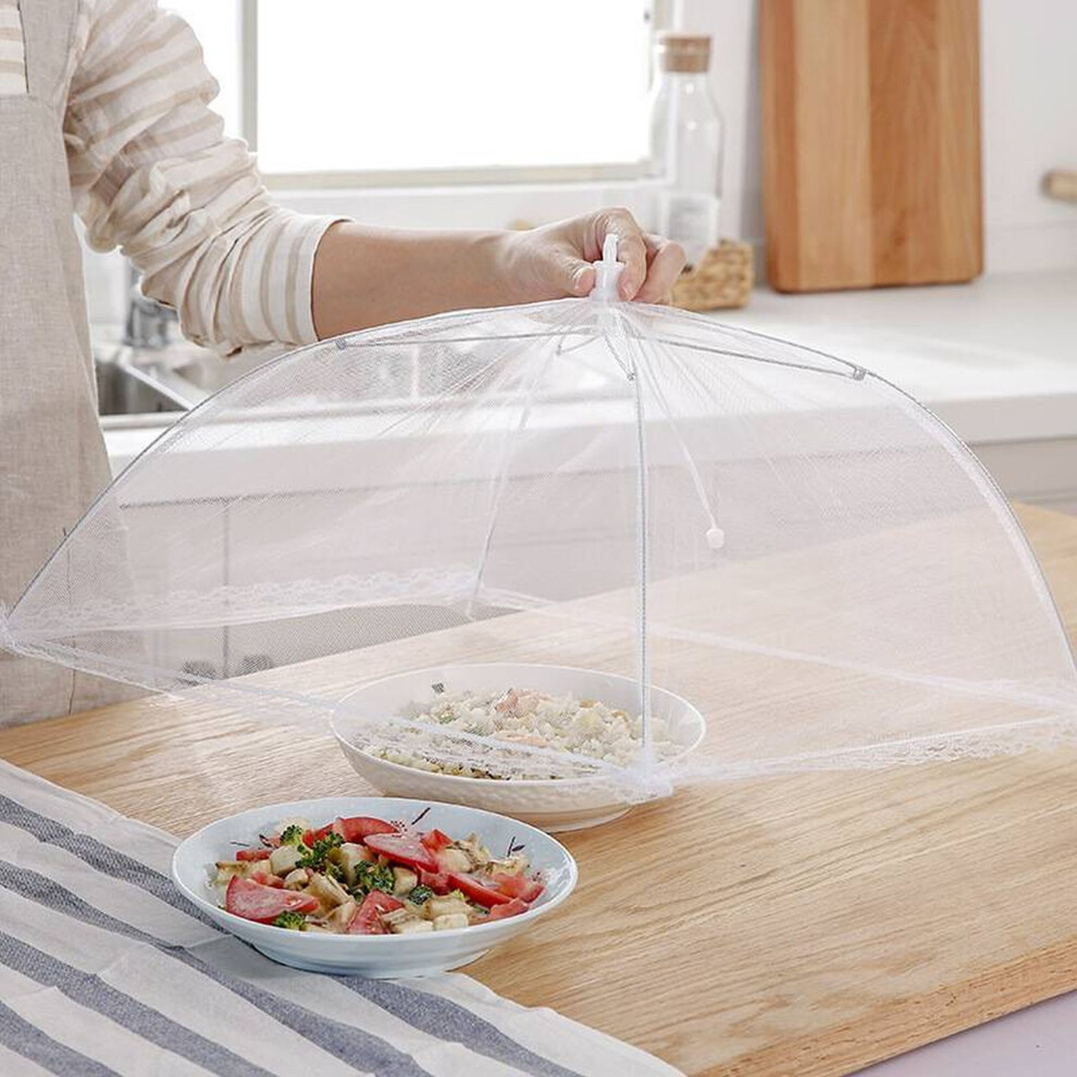 Pop Up Food Cover Fly Mesh Square Food Cover BBQ Picnic Fly Net 43cm