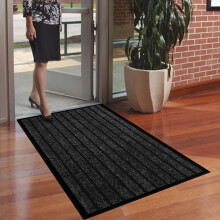 (50x80 cm, Black) Rubber Mat Door Mats Kitchen Runner Dirt Trapper