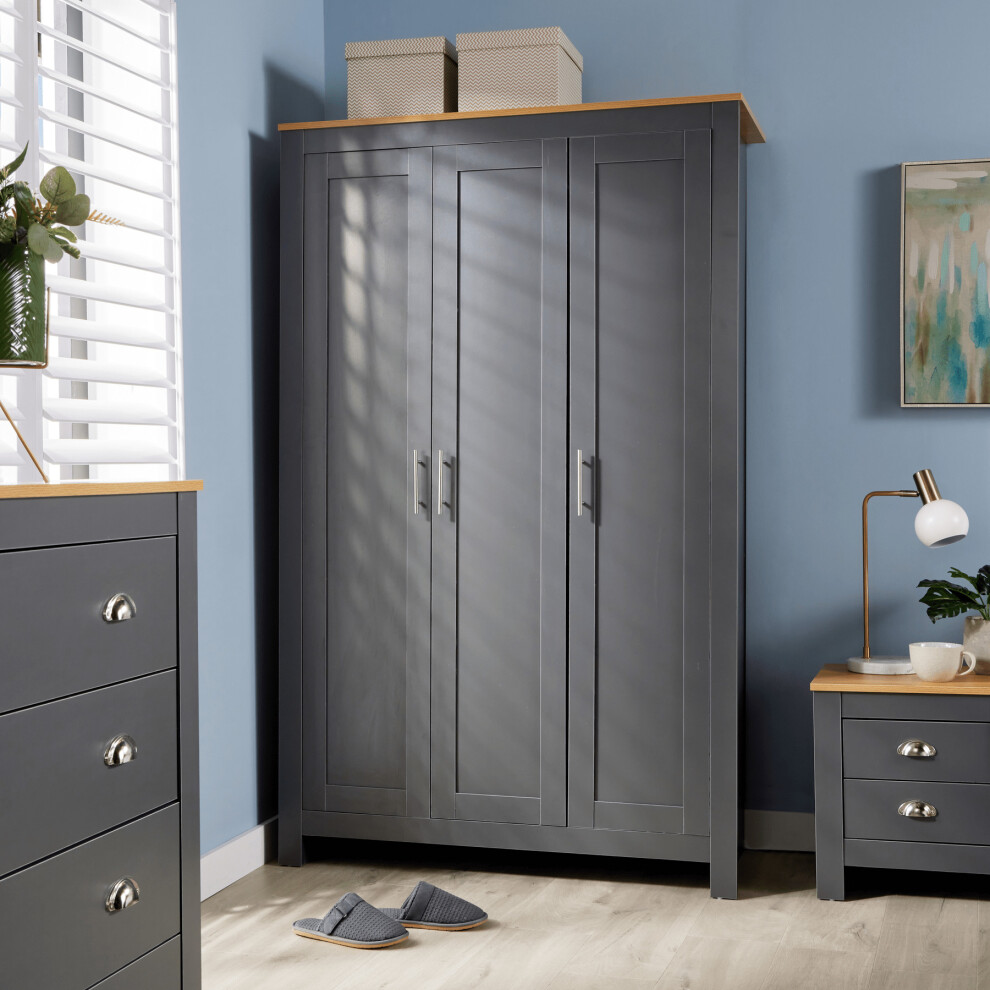 Camden 3 Door Bedroom Wardrobe Storage Unit