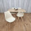 Rectangle Oak Effect Dining Table With 4 Cream Tulip Chairs Table Set 14