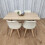 Rectangle Oak Effect Dining Table With 4 Cream Tulip Chairs Table Set 6